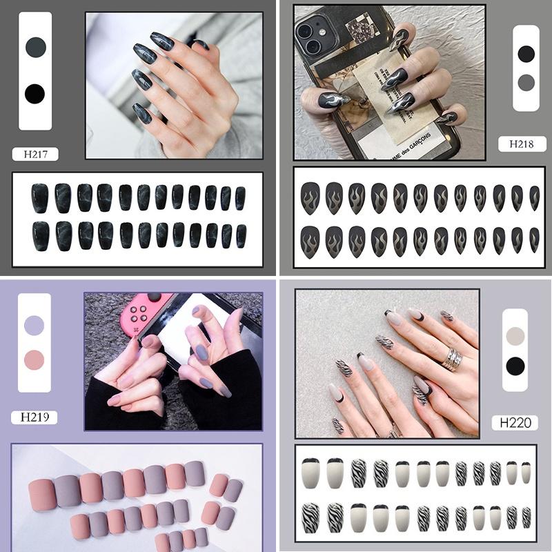 Bộ 24 Móng Tay Giả Kèm Keo Dán Trang Trí Móng Tay DIY