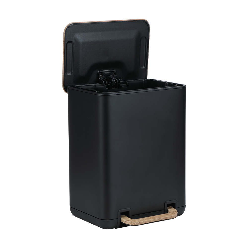 Thùng Rác Kim Loại MICA Màu Đen W24.1xD21.3xH31.6 Cm|Index Living Mall|Nội Thất Thái Lan