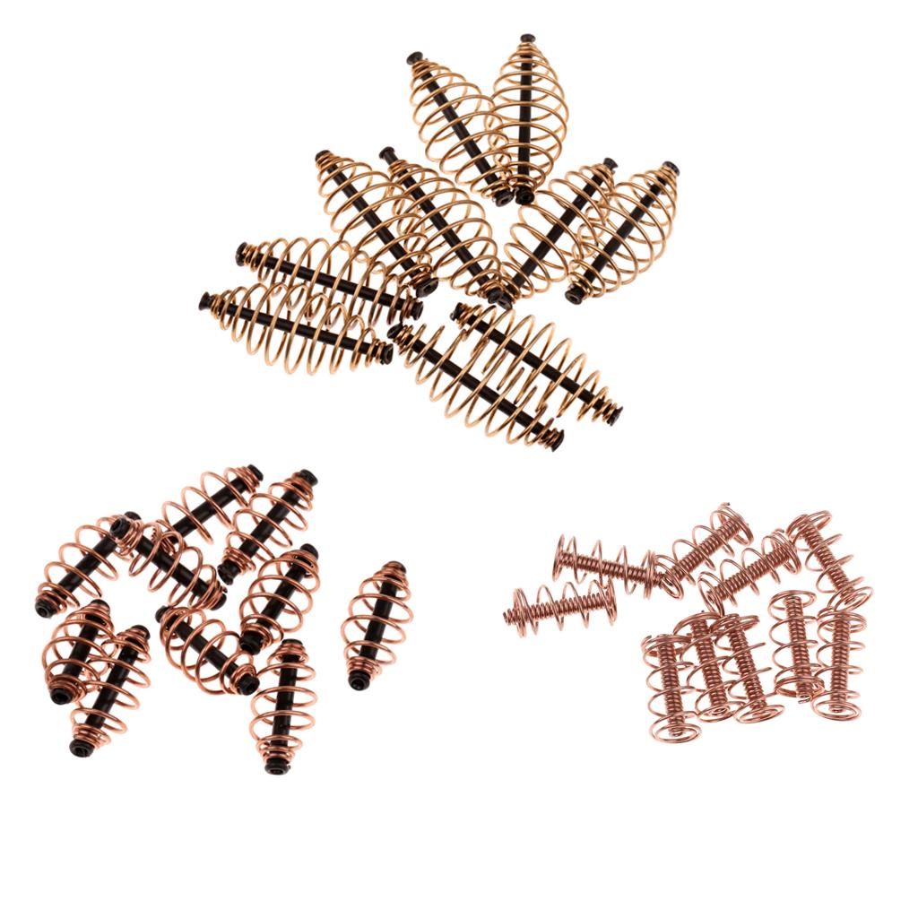 10pcs Spring Coil In-line Method Feeders Fishing Feeder Carp Fishing 5cm