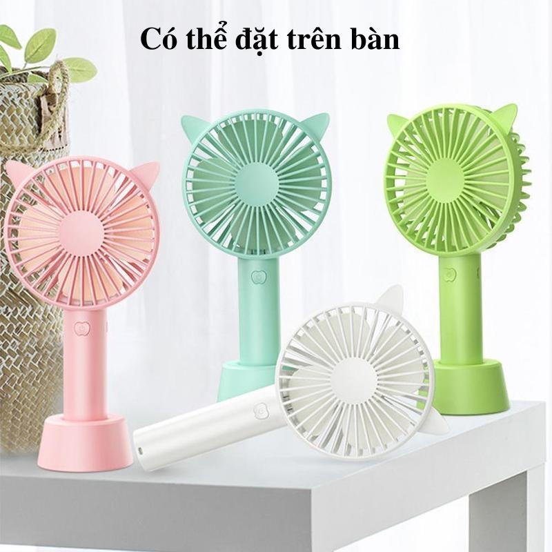Quạt mini tích điện sạc usb quạt điện cầm tay nhỏ nhẹ kèm đốc sạc