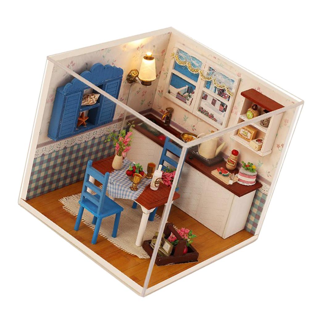 1:24 Nhà Búp Bê Mini DIY Phong Cách Châu Âu Hoàng Tử Nhà Búp Bê Bộ Dụng Cụ Thủ Công