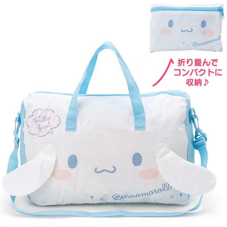 Sanrio Hello Kitty Túi Đeo Vai Dễ Thương Gấp Duffel Túi Chống Nước Túi Xe Đẩy Du Lịch Lớn Dung Tích Túi Bảo Quản