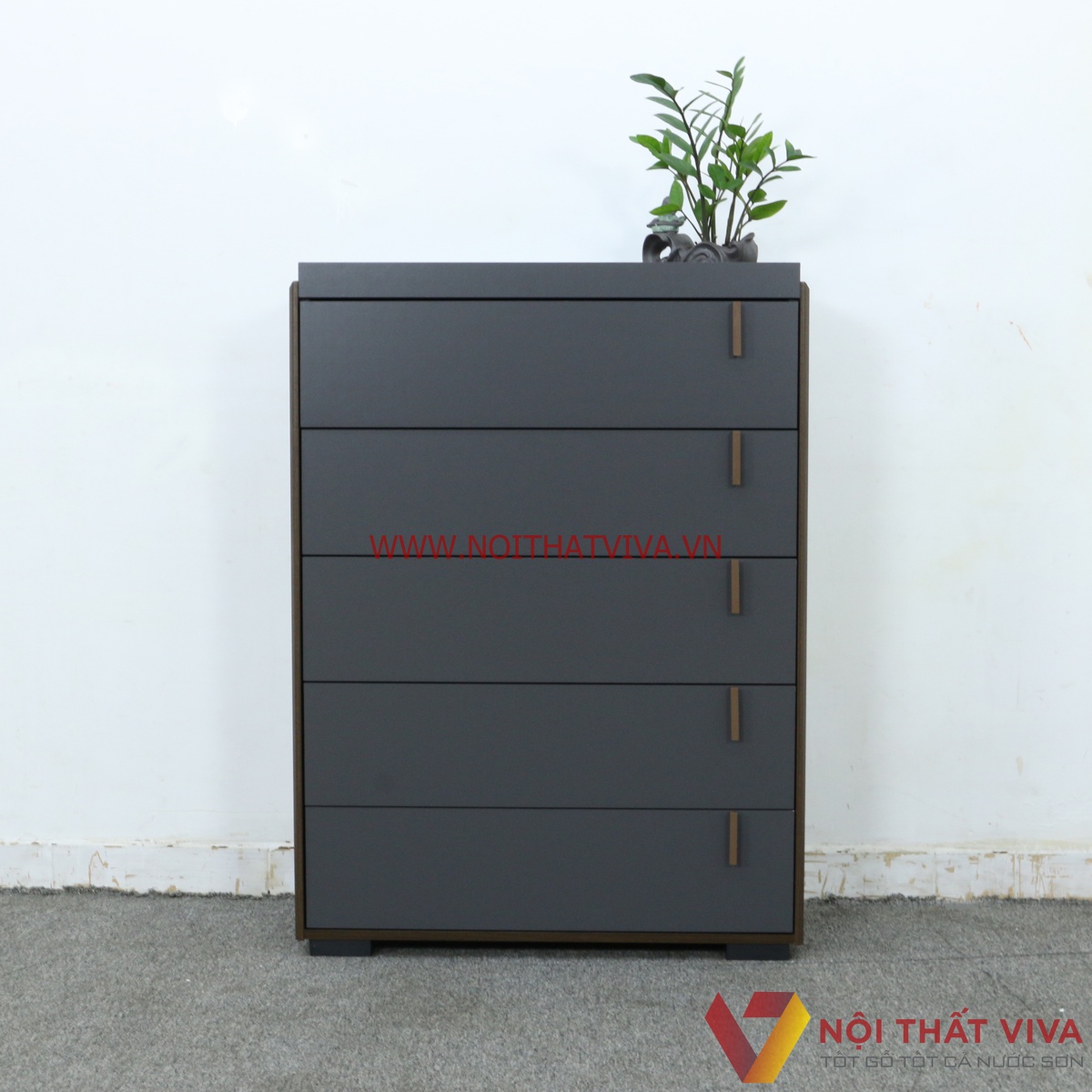Tủ Giày Gỗ 5 Tầng Tiện Dụng Nhập Khẩu Hiện Đại Màu Nâu Vân Gỗ Phối Xám
