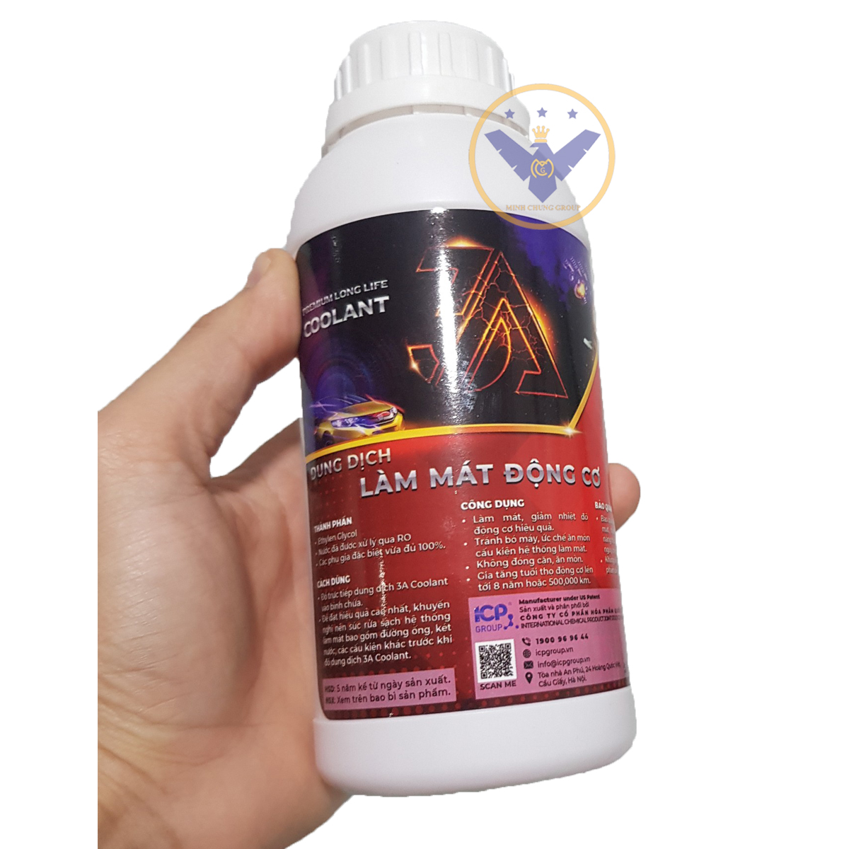 Nước làm mát xe ô tô màu đỏ 3A Premium Longlife Coolant 500ml