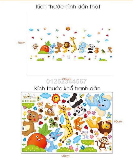 Decal dán tường thỏ nhổ cà rốt