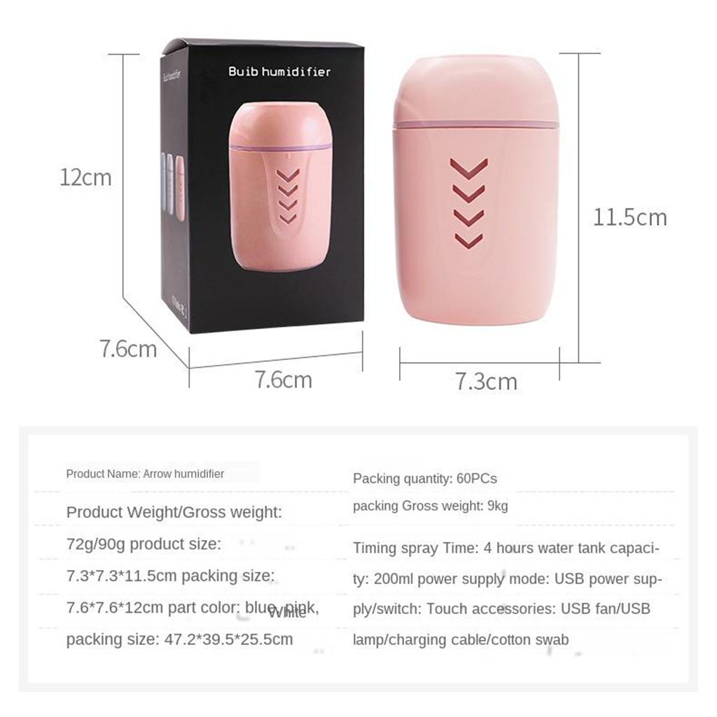 Mini USB Air Humidifier Color Night Light USB Fine Spray Air Cleaning Personal