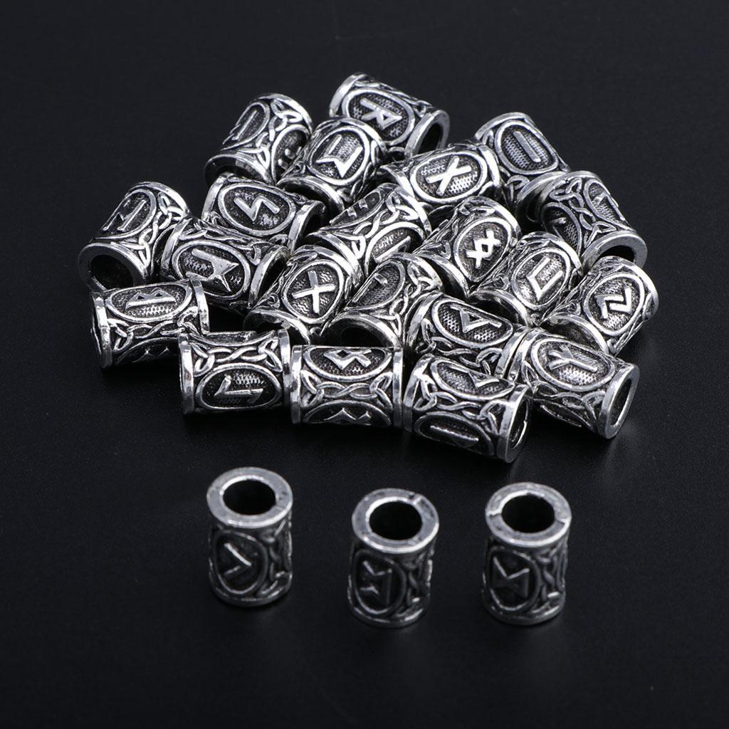Rune Beard 24 Set Charm - Beards, , Jewellery