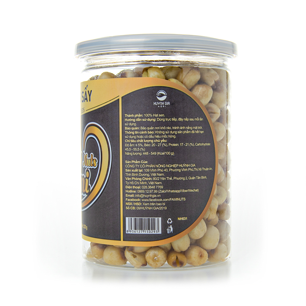 Hạt Sen Đồng Tháp Sấy Giòn Fami Nuts - Hũ Nắp Nhôm 120g - Món Ăn Vặt Giúp An Thần, Cải Thiện Chất Lượng Giấc Ngủ Tự Nhiên.