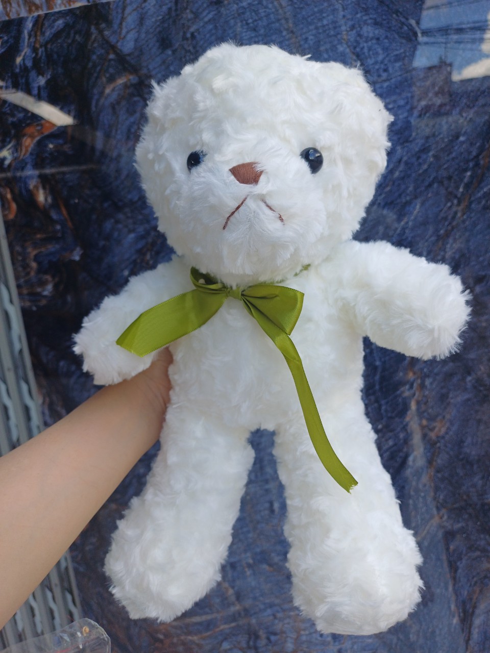 Gấu nhồi bông teddy trắng tinh khôi
