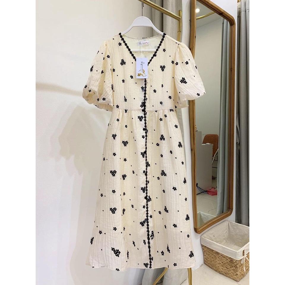 Váy Bầu Đẹp Phối Bèo Sang Trọng Mềm Mát Cho Mẹ Bầu Và Sau Sinh-đàm bầu hè