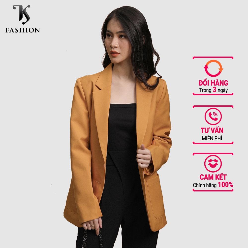 Áo khoác blazer nữ dài tay, áo vest túi hộp dang suông , ford Hàn Quốc cao cấp, TK Fashion - Vest K248.1