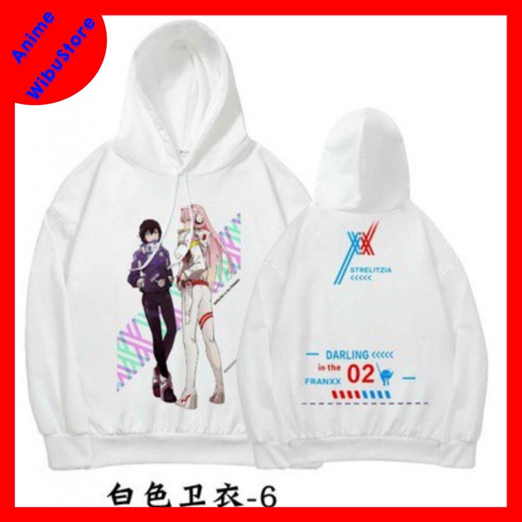 BST Áo Hoodie Trắng in hình anime Darling in The franxx mẫu in nhân vật Zero Tow - 2