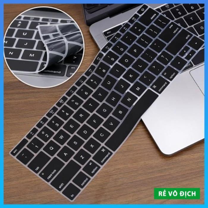 Combo Case, ốp kèm phủ phím Macbook đủ dòng Màu đen - Nhựa ABS cao cấp chống va chạm (Tặng Nút Chống Bụi)