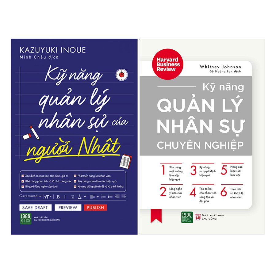 Combo Kỹ Năng Quản Lý Nhân Sự Của Người Nhật + Kỹ Năng Quản Lý Nhân Sự Chuyên Nghiệp ( 2 Cuốn )