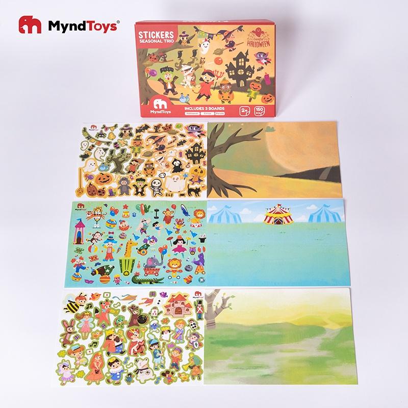 Bộ 160 Miếng Dán Stickers Myndtoys Cao Cấp 03 Chủ Đề An Toàn Cho Bé Từ 2 Tuổi