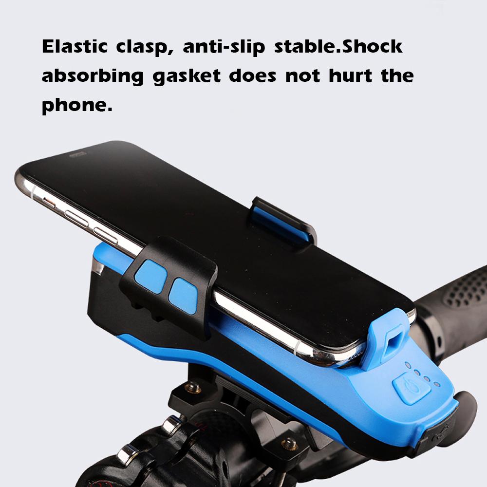 Đèn xe đạp đa năng với giá đỡ điện thoại