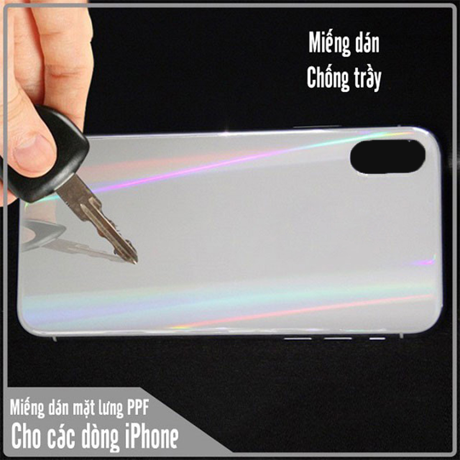 Miếng dán PPF chống vân tay mặt sau và viền cạnh chống trầy xướt cho iPhone - Full dòng máy