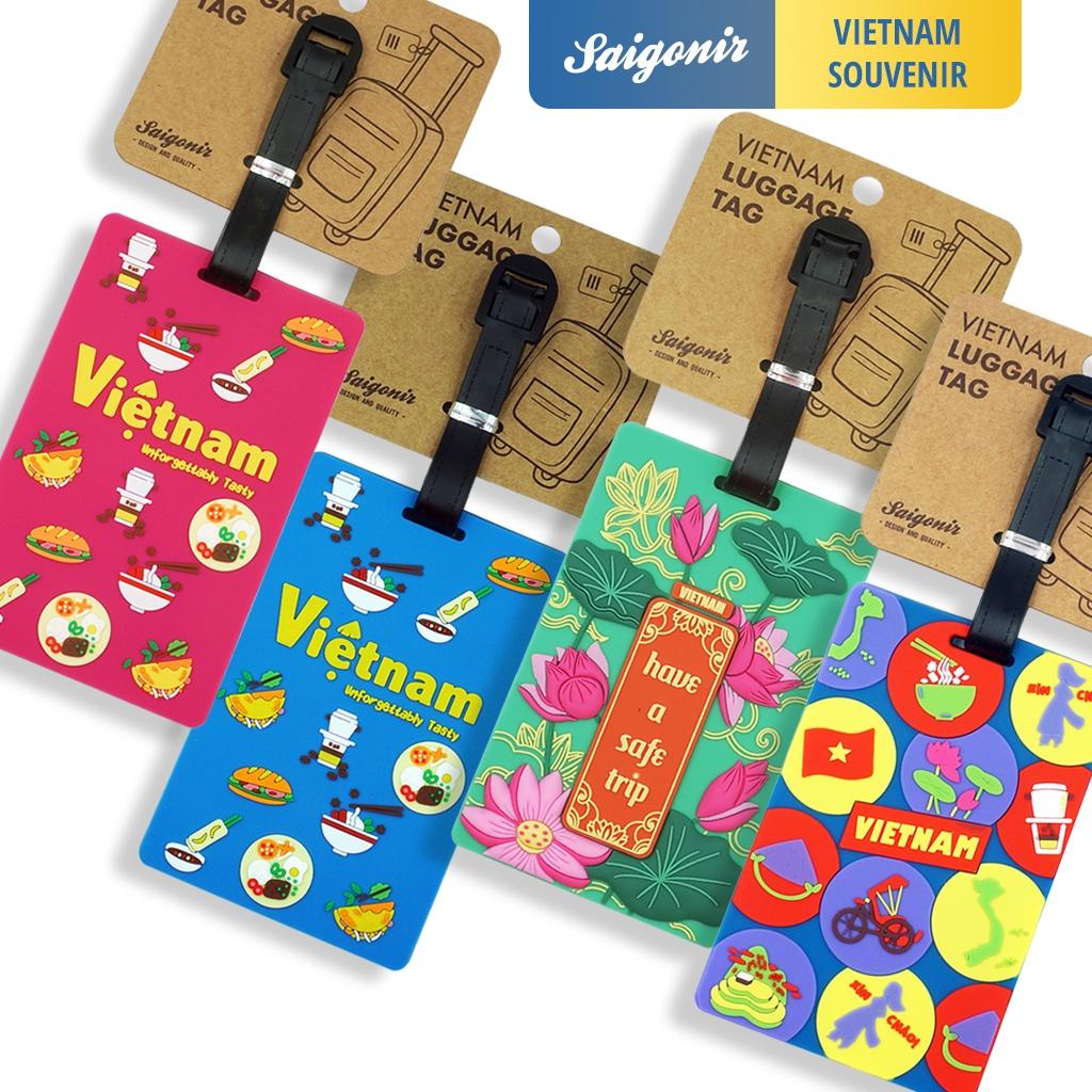 Combo 2 Thẻ Treo Hành Lý - Rubber Luggage Tag - Hình Ảnh Món Ăn Việt Nam - Quà Tặng - Quà Lưu Niệm - Saigonir