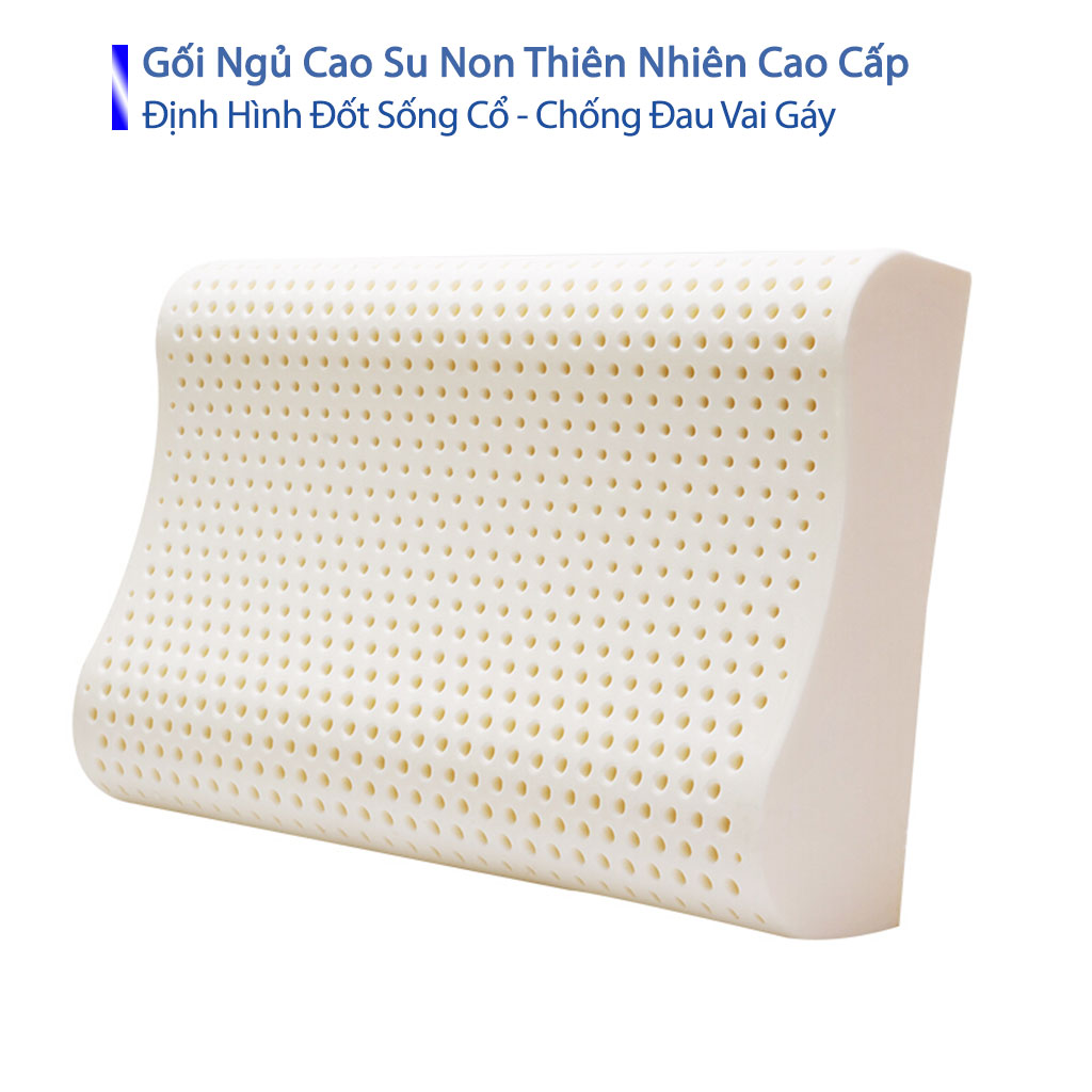 Gối Cao Su Non Người Lớn Cao Cấp Chính Hãng Chuẩn Khách Sạn 5 Sao Gối Cao Su Non Lượn Sóng Massage Cho Người Đau Vai Gáy Gối Đầu Nằm Ngủ  Kê Chống Mỏi Cổ Từ Cao Su Non Thiên Nhiên Cao Cấp Cho Người Lớn 50cmx70cm