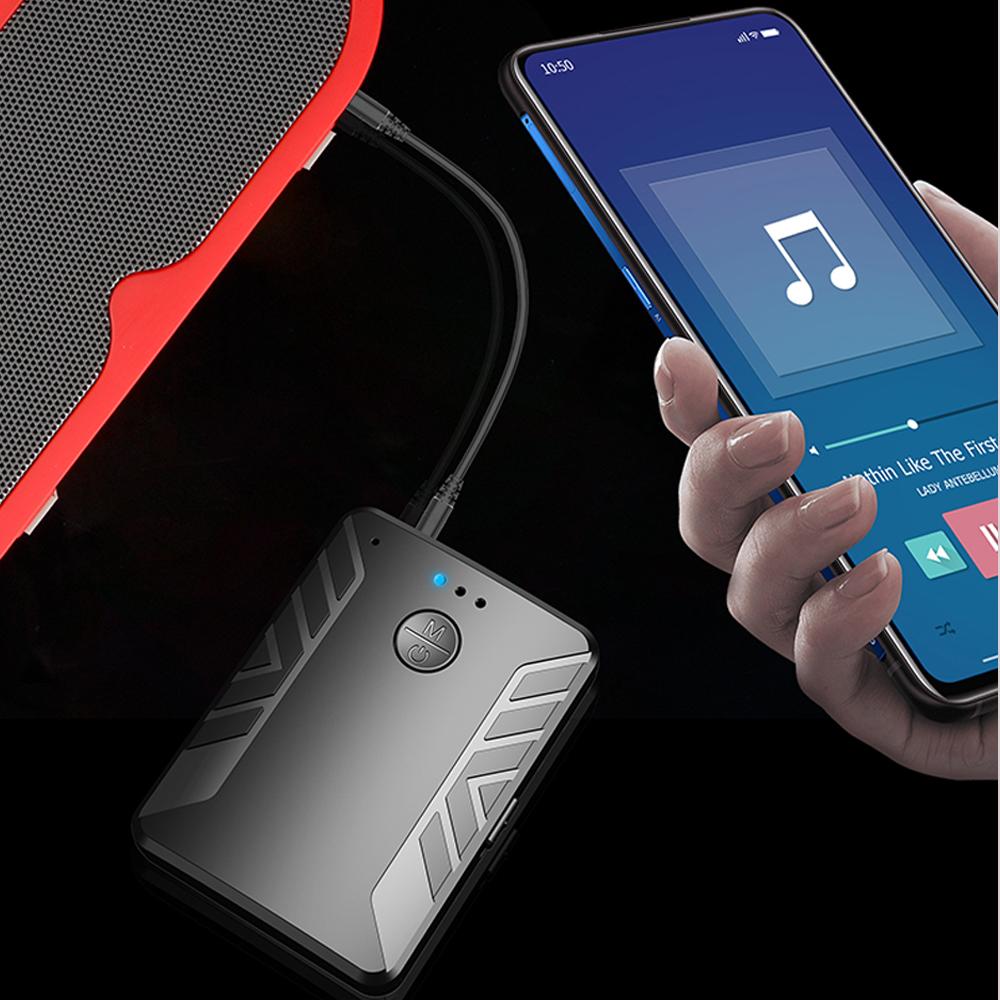 BT 5.0 Transmitter and Receiver 2-in-1 BT 3.5mm Adapter Support 2 Devices Connecting in Transmitter Mode Wide