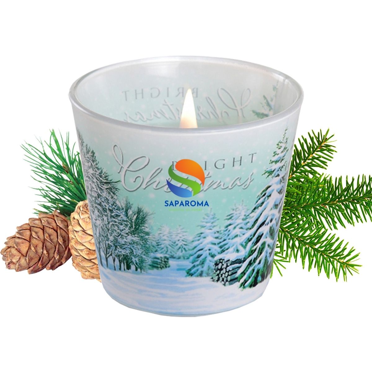 Ly nến thơm tinh dầu Bartek Bright Christmas 115g QT028492 - tuyết, thông tươi, nến trang trí, thơm phòng, thư giãn, hỗ trợ khử mùi (giao mẫu ngẫu nhiên)