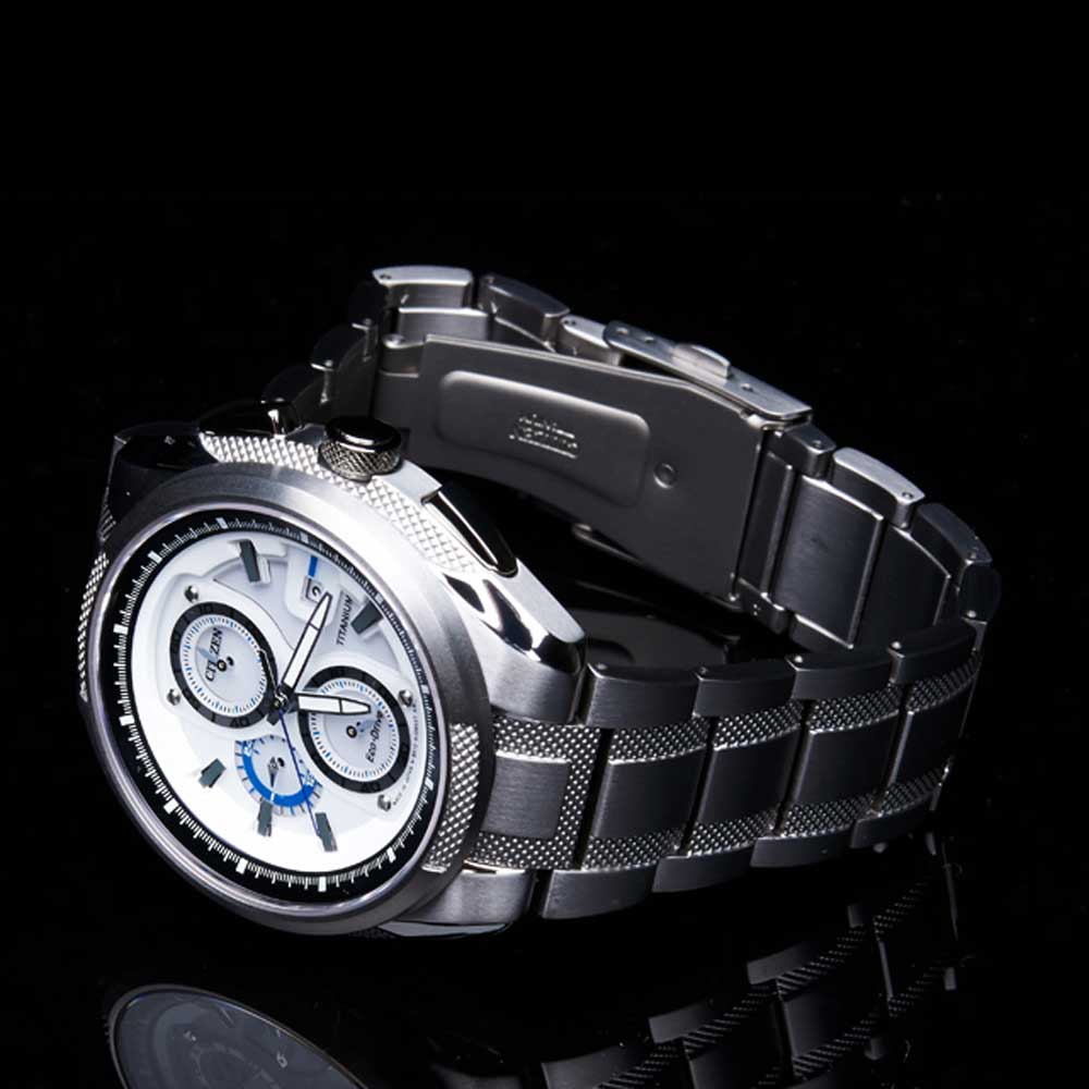 Đồng Hồ Nam Citizen Dây Titanium CA0201-51B - Mặt Trắng (Sapphire)