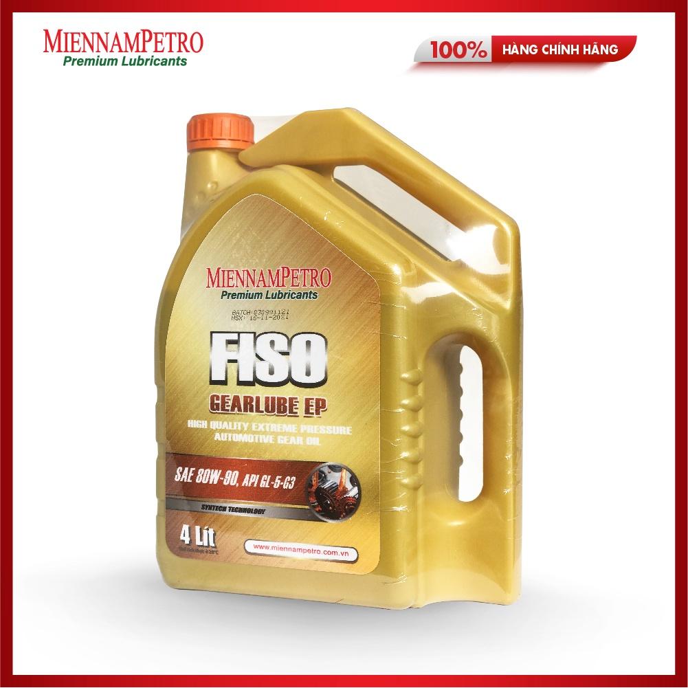 Dầu Nhớt MiennamPetro Fiso Gearlube EP SAE 80W-90 API GL-5 4L Bảo Vệ Hộp Số Và Bánh Răng Cho Xe Ô Tô Chất Lượng Cao