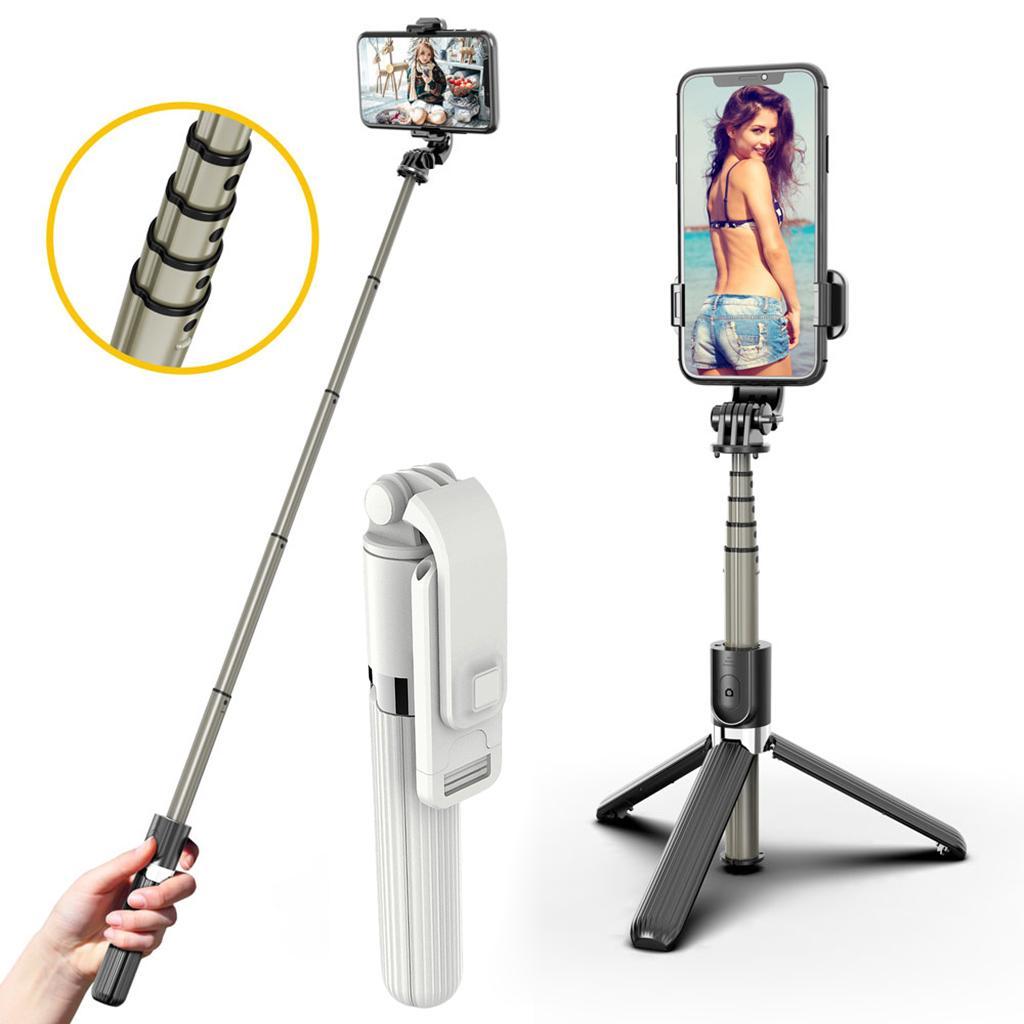 33.9" L03 Tripod Stand Selfie Stick with Remote for iPhone Android Recording