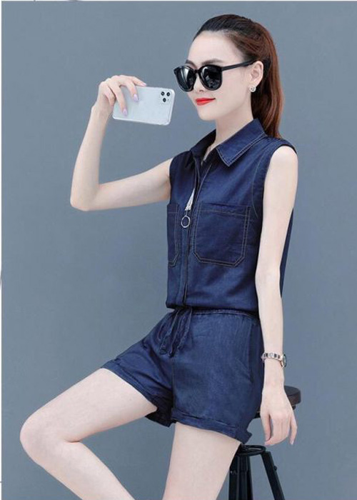 JUMSUIT PHỐI TÚI NGỰC EO THUN S641