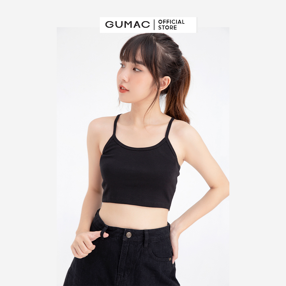 Áo crop-top 2 dây GUMAC ATB636