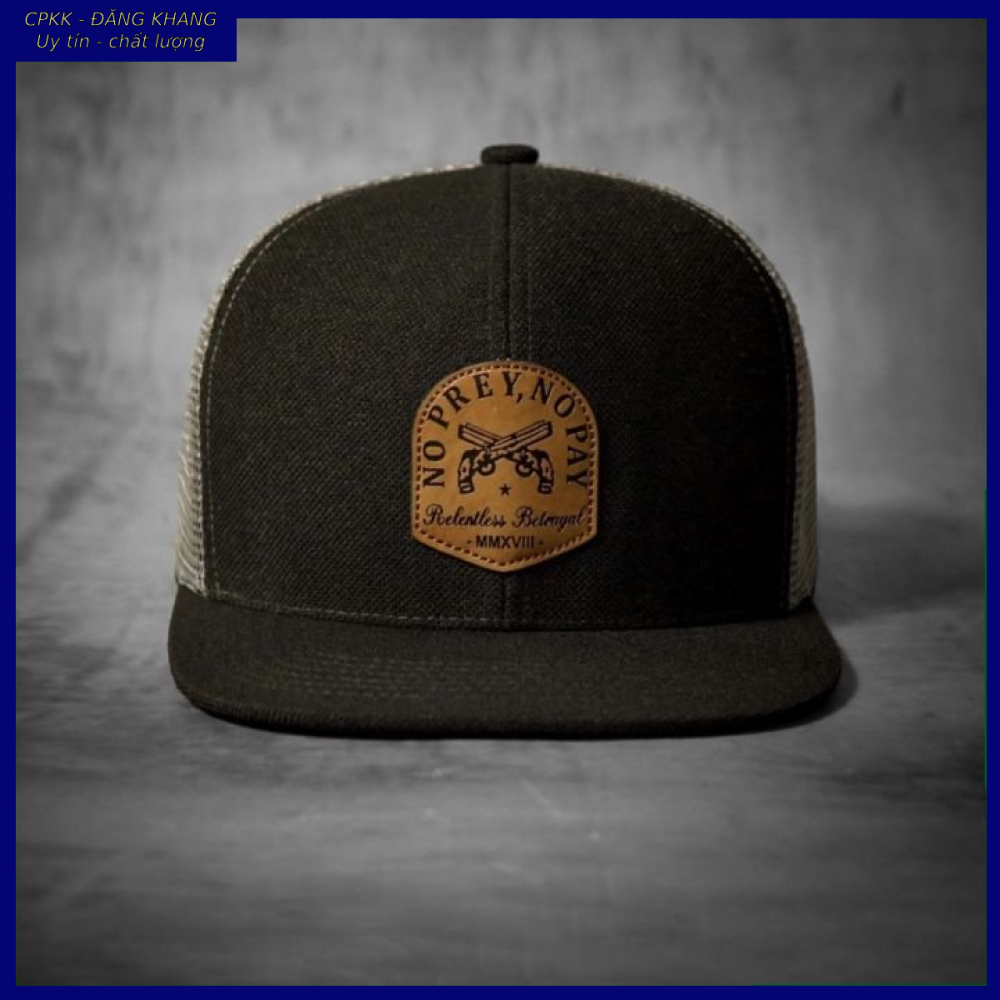 [ Miễn ship / giảm giá ] MŨ NÓN KẾT LƯỠI TRAI NAM NỮ SNAPBACK VÀNH PHẲNG PREY CÁ TÍNH - màu đen nâu