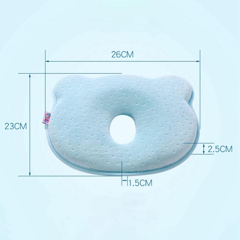 Tmdbyx Gối Ngủ Định Hình Đầu Phẳng Thoáng Khí Chống Bẹp Đầu Cho Bé Sơ Sinh