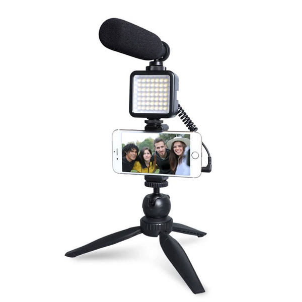 Maono AU-CM11PL – Bộ thiết bị Vlog cho điện thoại bao gồm mic thu âm và đèn LED - Hàng chính hãng