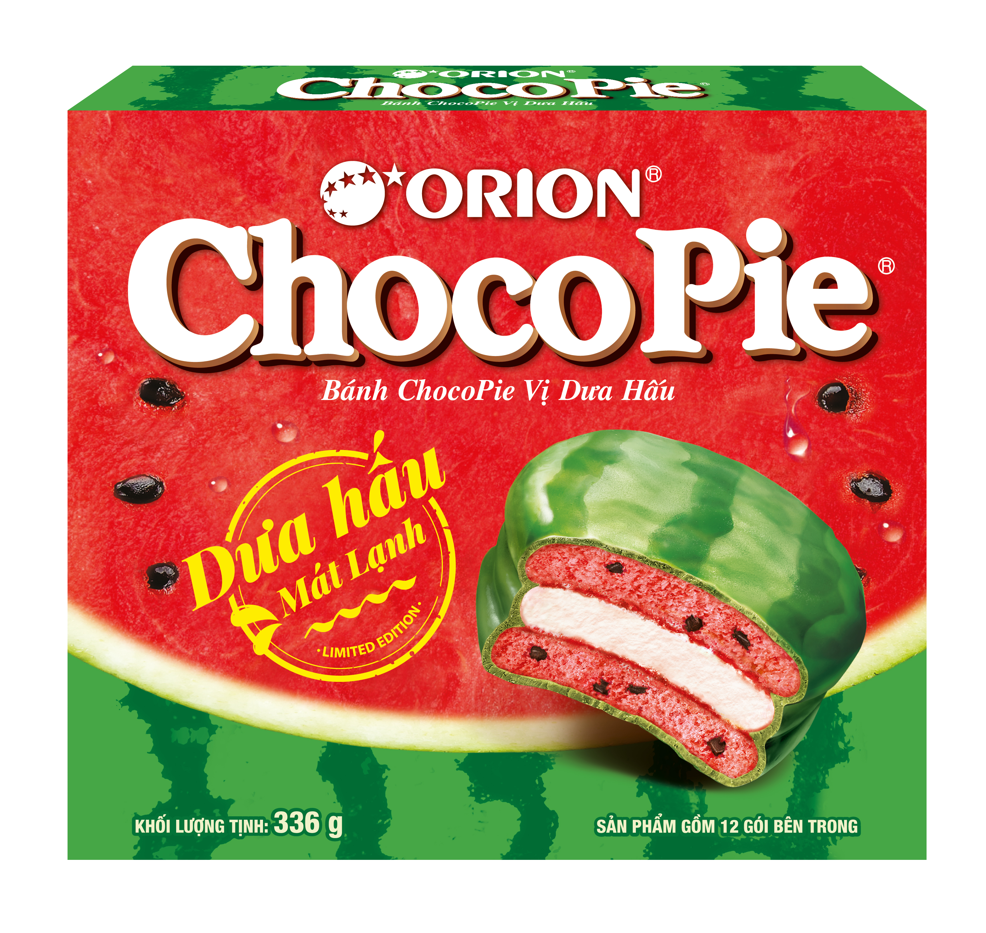 Bánh Orion ChocoPie Dưa Hấu ORION 372g