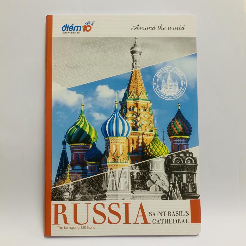 Lốc 10 Vở kẻ ngang kỳ quan thế giới 120 trang TP-NB104 (giao màu ngẫu nhiên)