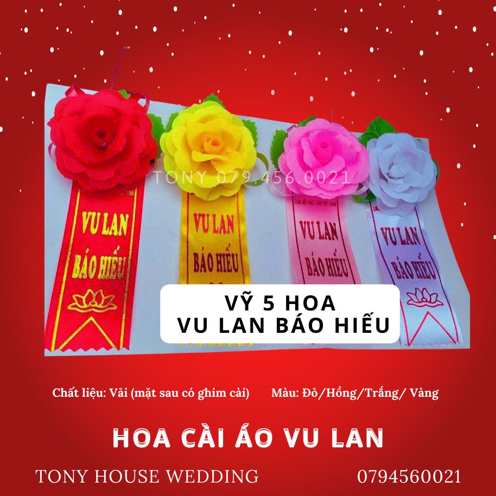 HOA HỒNG CÀI ÁO VU LAN - 100 BÔNG HOA CÀI ÁO VU LAN BÁO HIẾU, HOA CÀI ÁO SỰ KIỆN, HOA CÀI ÁO ĐÁM CƯỚI HỎI