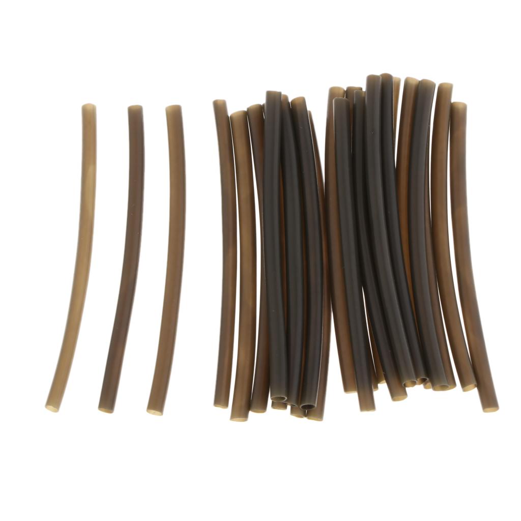 2x25pcs Rig Tube Carp Fishing Heat Shrink Rig Sleeve Hook Line Connector M