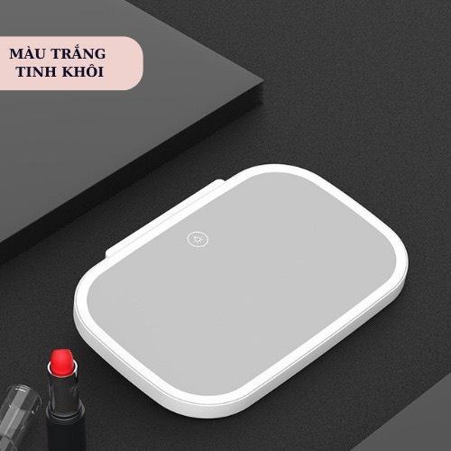 Gương Trang Điểm Trên Ô Tô Với Đèn LED 3 Chế Độ Ánh Sáng Gắn Chắn Nắng Xe Hơi
