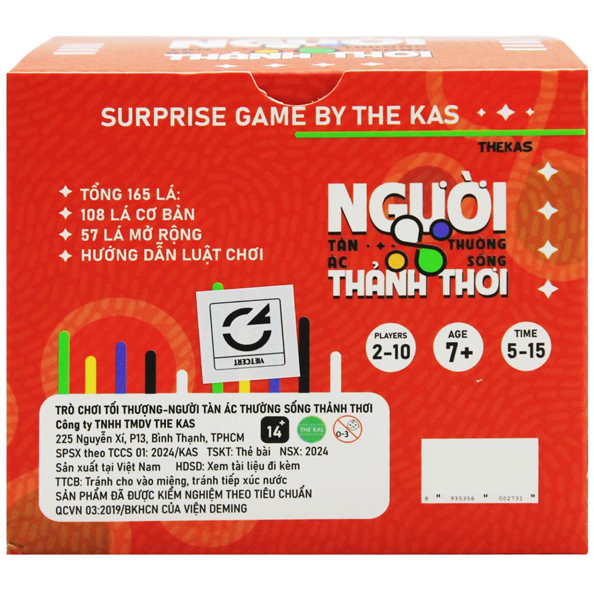 Trò Chơi Trí Tuệ Uno Người Tàn Ác Thường Sống Thảnh Thơi - 165 Lá - The Kas