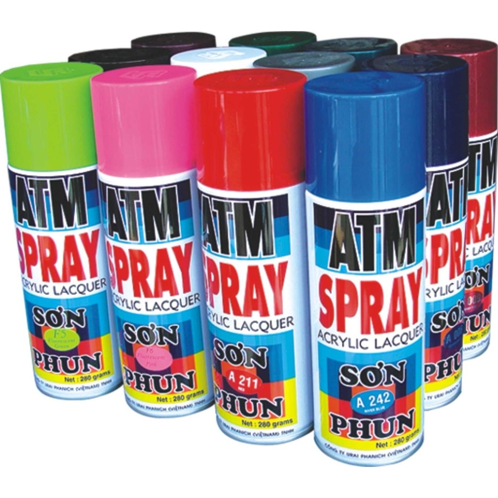Sơn xịt ATM Spray đa năng chống ăn mòn và gỉ sét, dễ sử dụng xịt trên mọi chất liệu cao cấp
