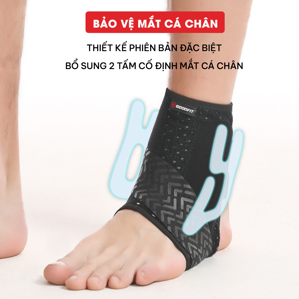 Băng quấn cổ chân có thanh nẹp cố định, bảo vệ mắt cá chân, cố định cổ chân chính hãng GoodFit GF618A