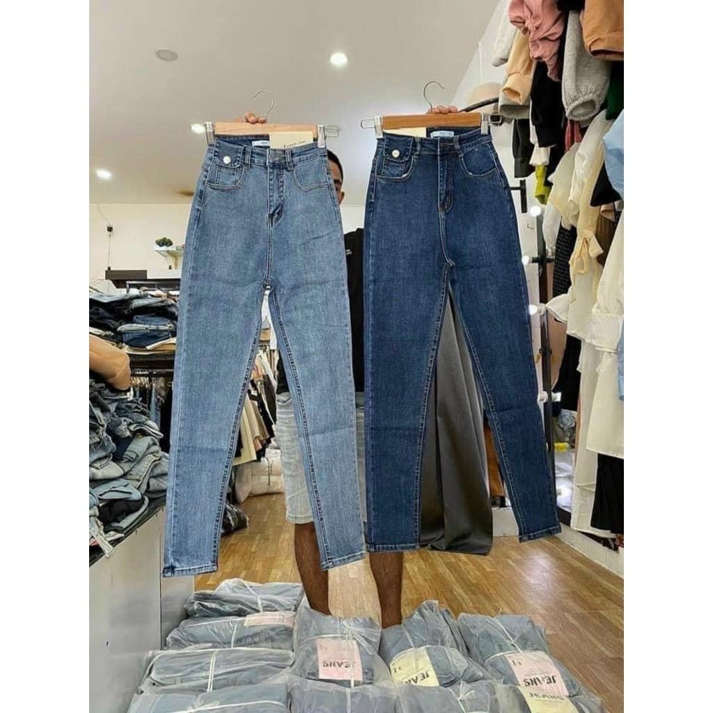 Quần Jeans Nữ Lưng Cao Dáng Ôm Chất Vải Siêu Đẹp