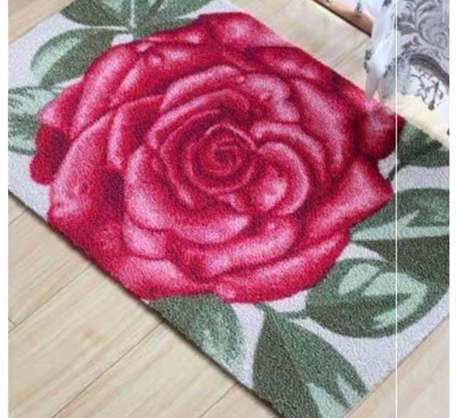 Thảm hoa 3D hàng dầy sang chảnh 40 x60 cm