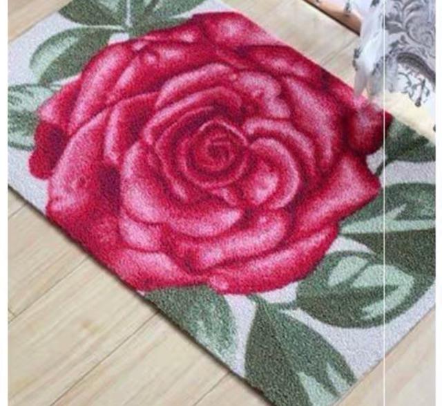 Thảm hoa 3D hàng dầy sang chảnh 40 x60 cm (mầu ngẫu nhiên)