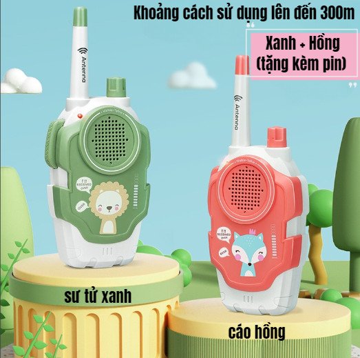 Bô Đàm Đồ Chơi Cho Bé Combo 2 cái Đa Chiều 2 kênh phạm vi 300m