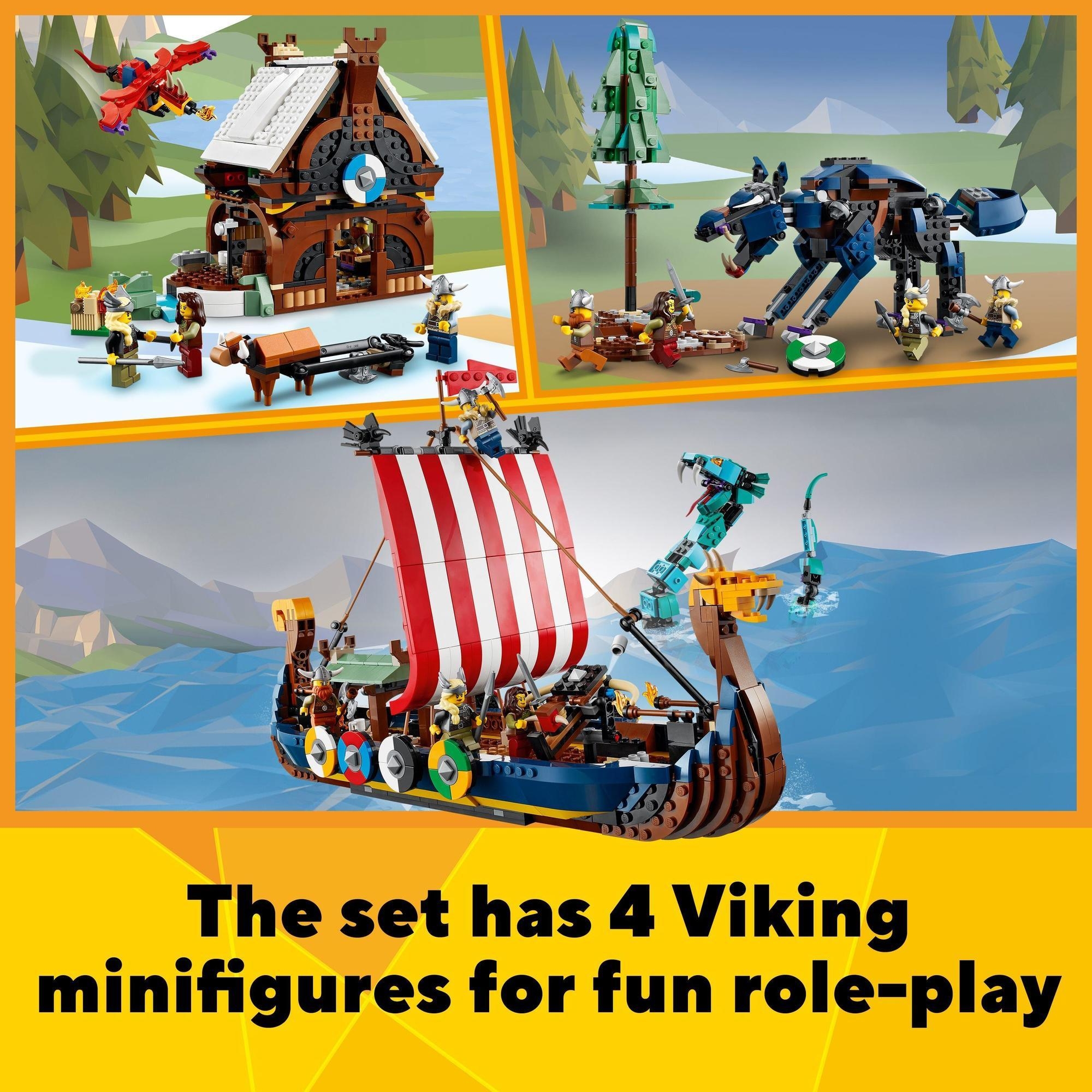 LEGO Creator 31132 Tàu của người Viking và rắn khổng lồ (1192 chi tiết)