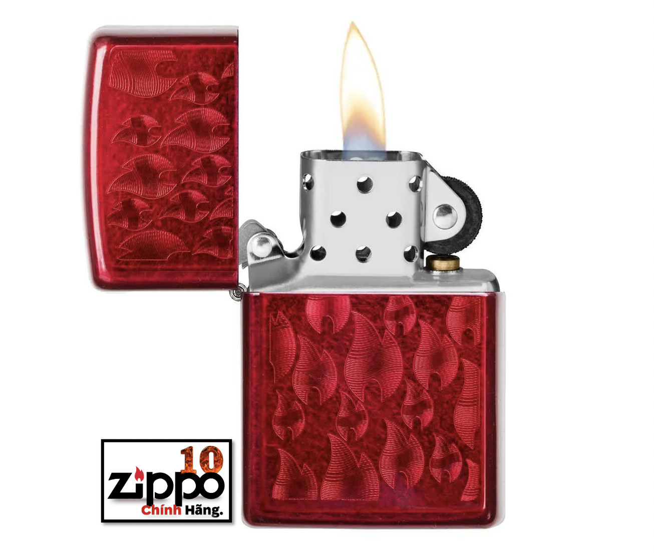 Bật lửa ZIPPO 29824 Iced Zippo Flame Design - Chính hãng 100%