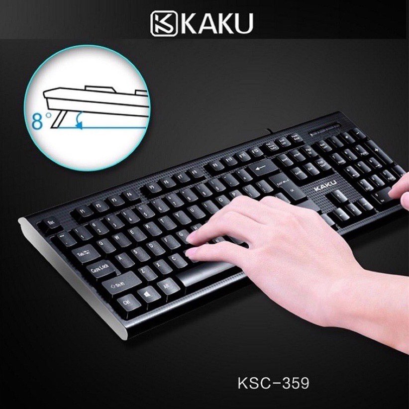 Bàn Phím Máy Tính KAKU KSC-359 Hàng Nhập Khẩu - Phím Bấm Êm / Nhạy / Chống Nước / Dễ Vệ Sinh