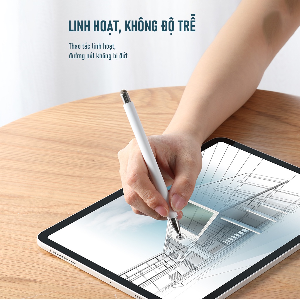 Bút Cảm Ứng ROBOT RSP01 Thiết Kế 2 Trong 1 Dùng Cho Điện Thoại và Máy Tính Bảng - Hàng Chính Hãng