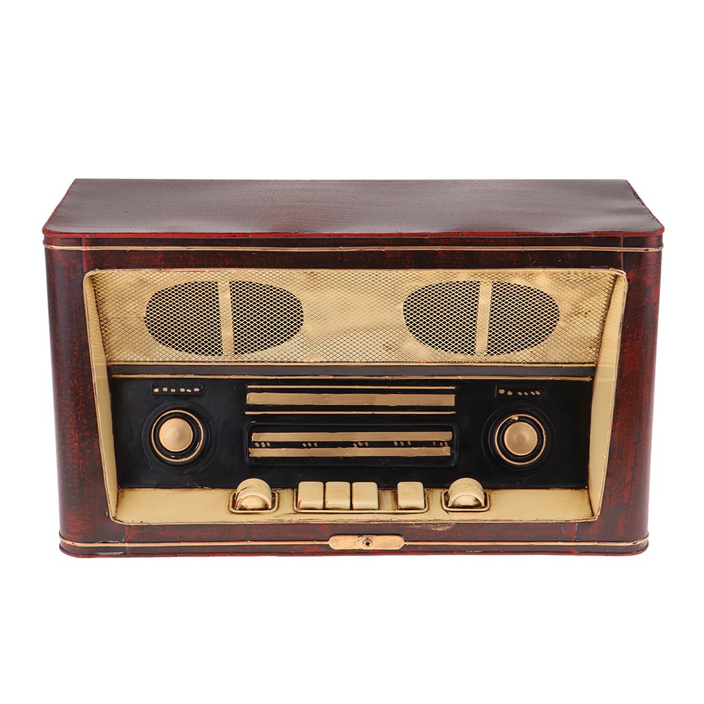 Sắt Đài Phát Thanh Mẫu Retro Hoài Cổ Đồ Trang Trí Thanh Phòng Ngủ Trang Trí Nhà Đạo Cụ